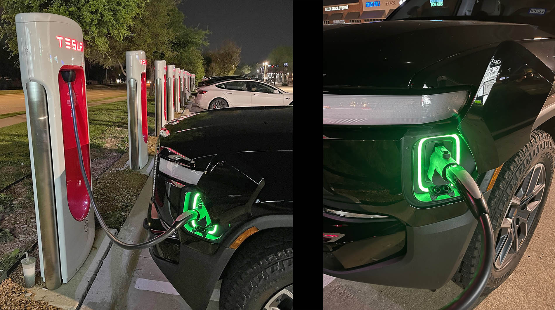 Midnightrivian S R S Tesla Charger Test Session Hitting Speeds Kw