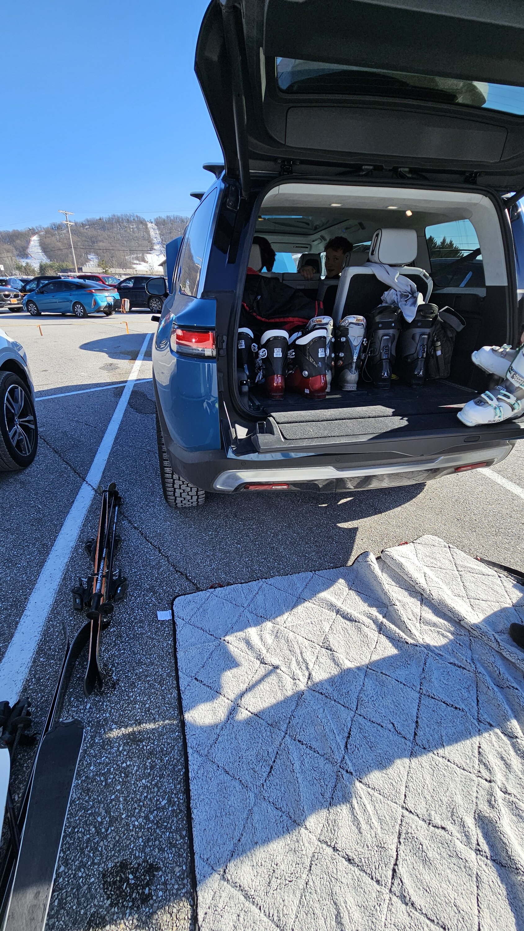 Rivian R1T R1S Hauling All the ski gear in our R1S 1000012952