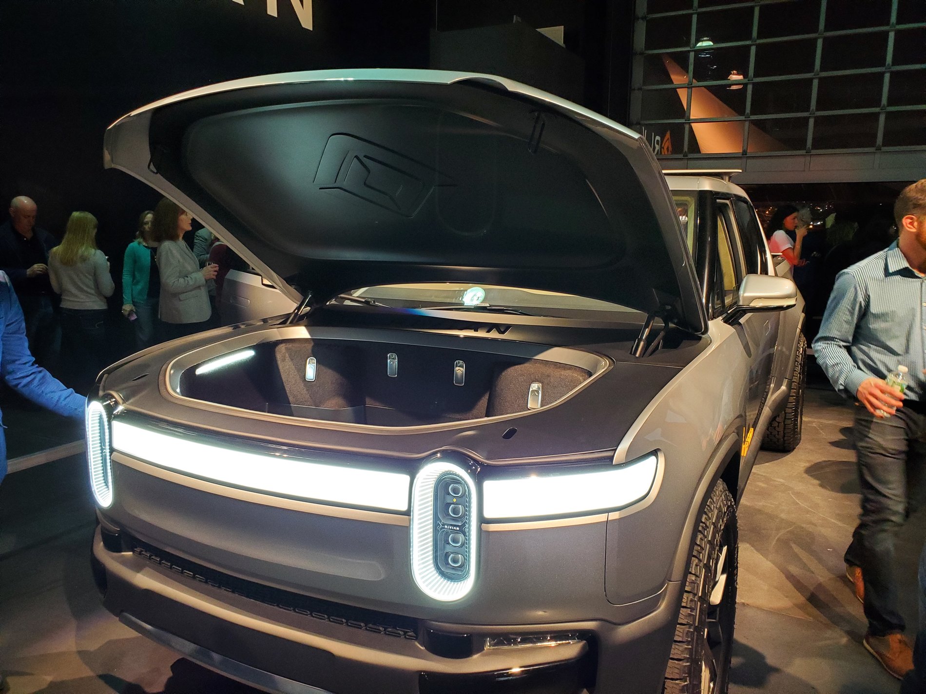 Rivian R1T R1S LIVE from Rivian's NY Auto Show Preview Event! (Q&A and R1T / R1S Hands-On) 20190412_201257