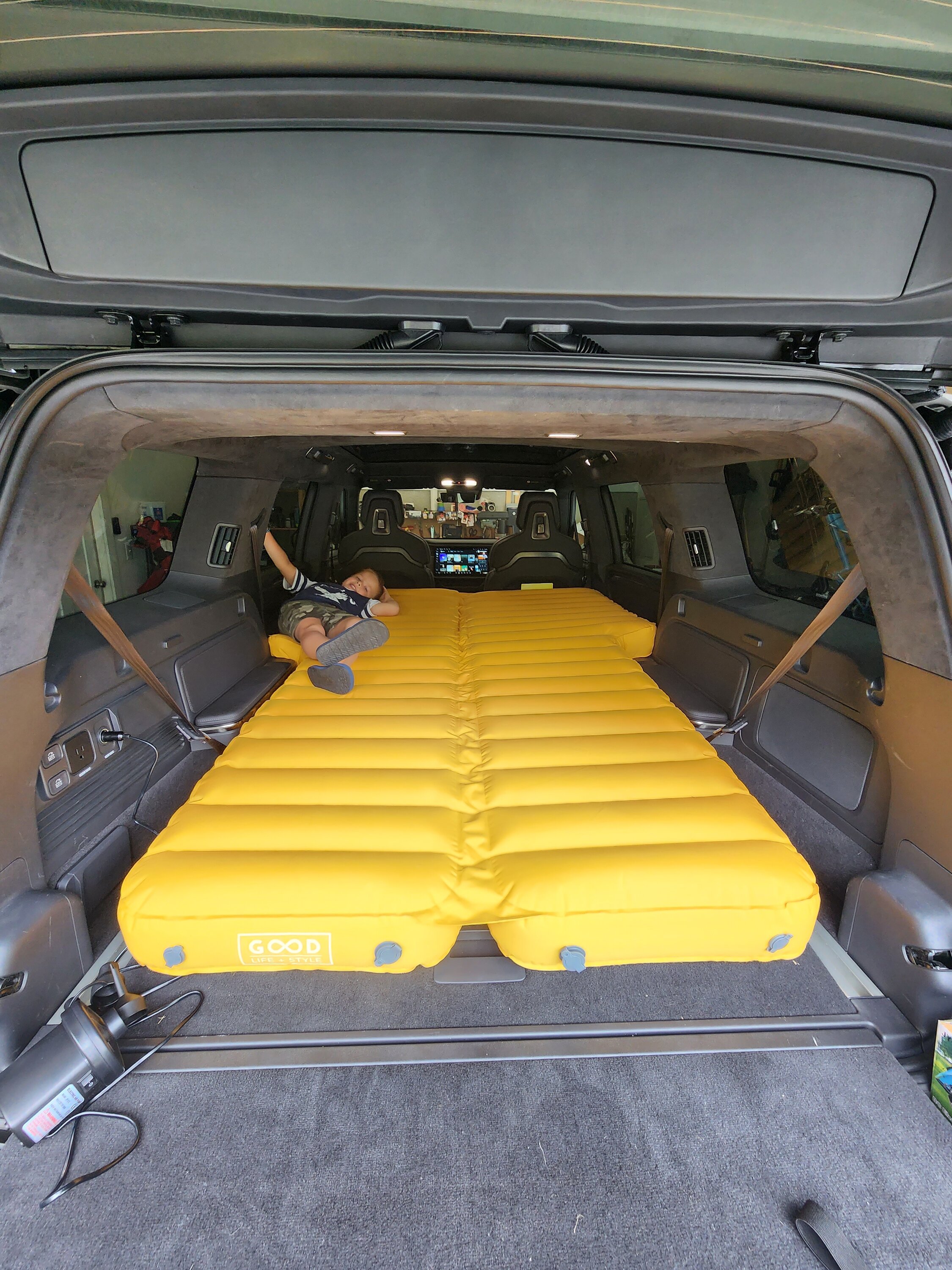 Rivian R1T R1S R1S car camping air mattress recommendations? 20230619_165139