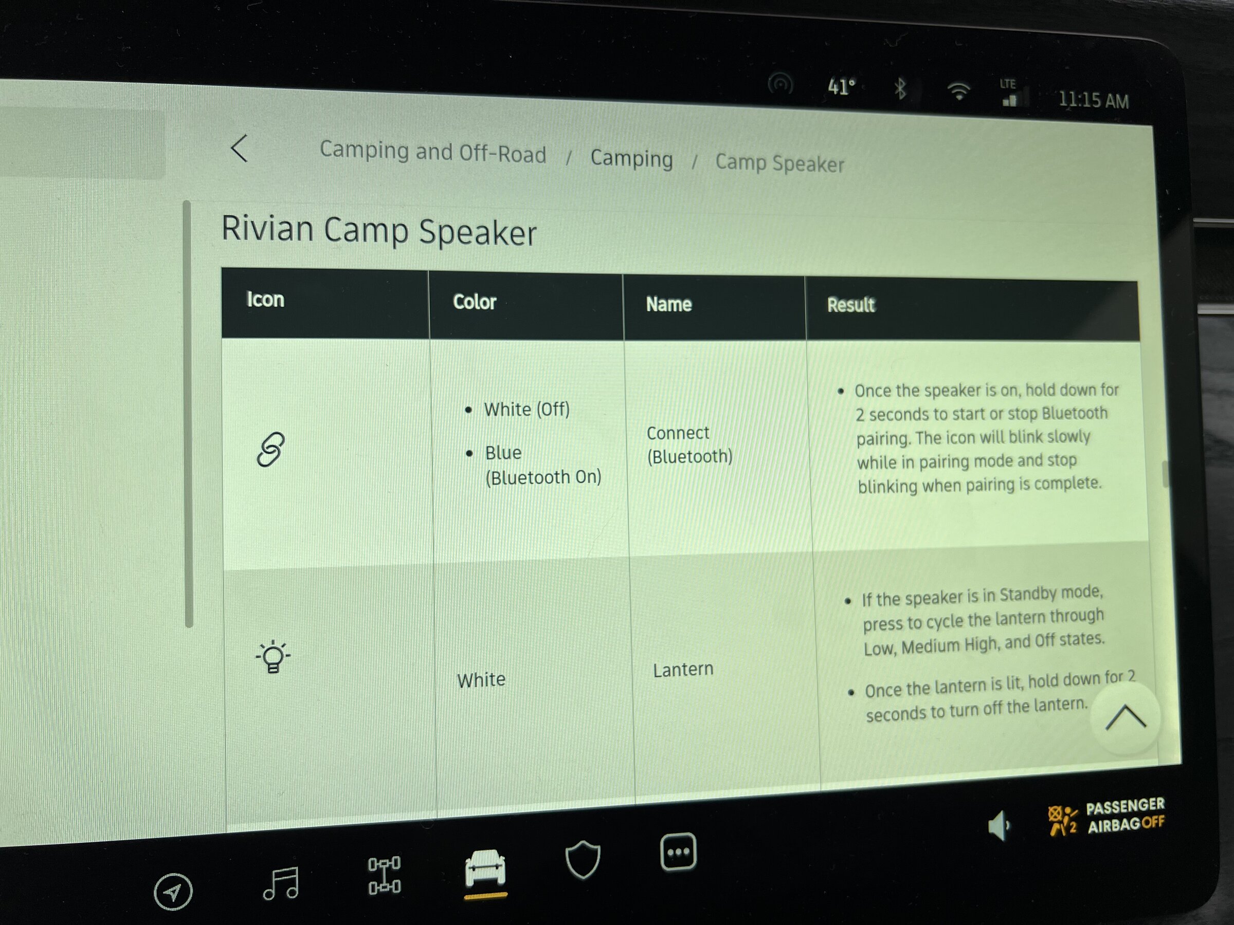 Rivian R1T R1S Rivian Camp Speaker menus / operation details 37E41CA6-2812-4EDB-AECC-5010434C9B89