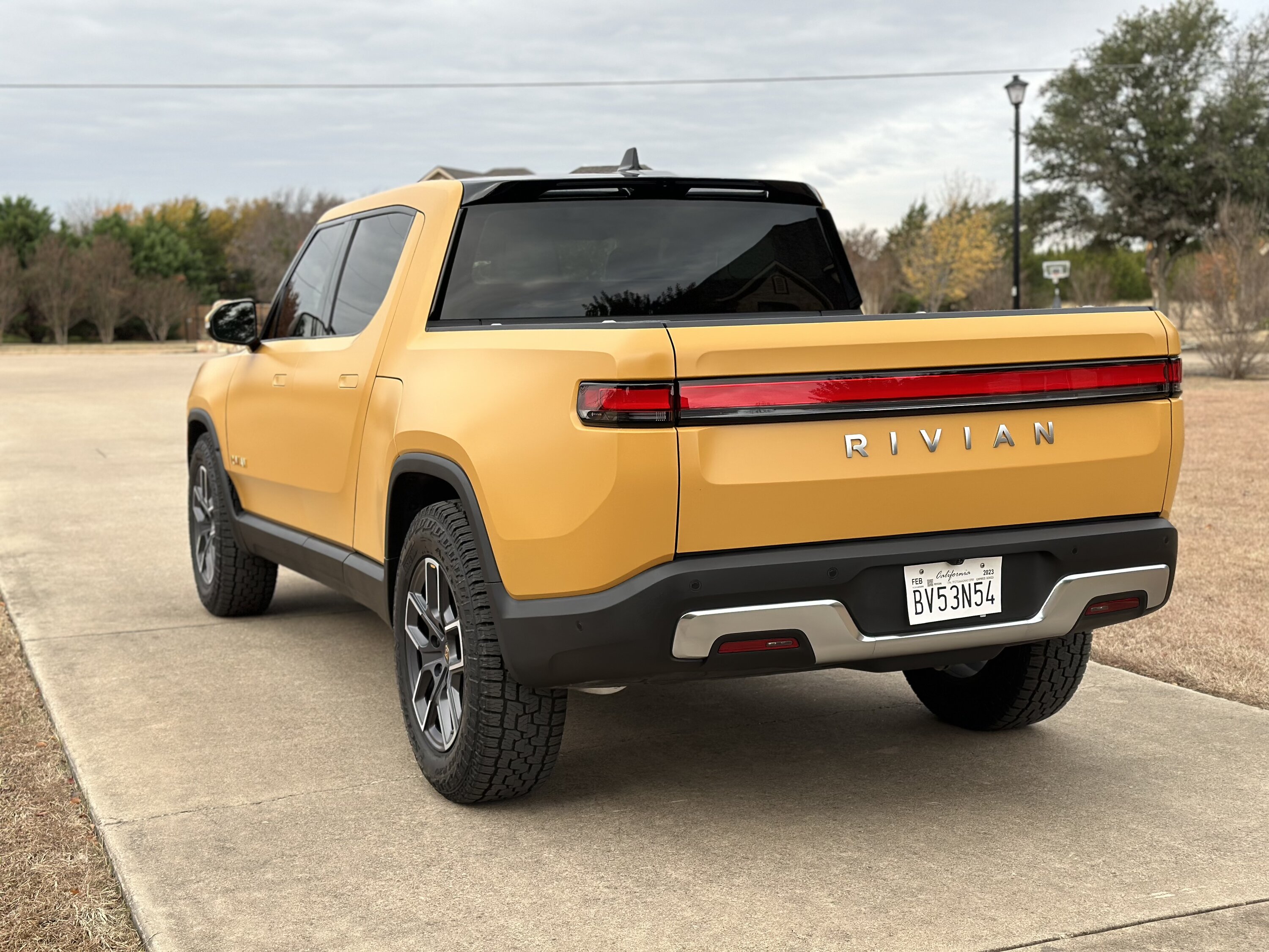 Rivian R1T R1S Stealthy Banana 🍌 -- Compass Yellow R1T w/ Tint and Stealth PPF Wrap 38EE7520-B5D5-4118-9B2C-8501494BB1F6
