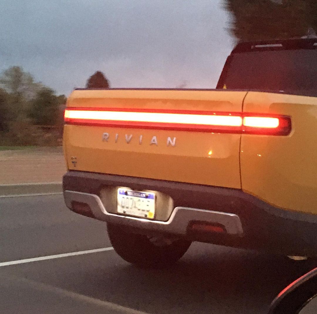 Rivian R1T R1S COMPASS YELLOW R1T Photos Compass Yellow R1T Rivian sighting 1