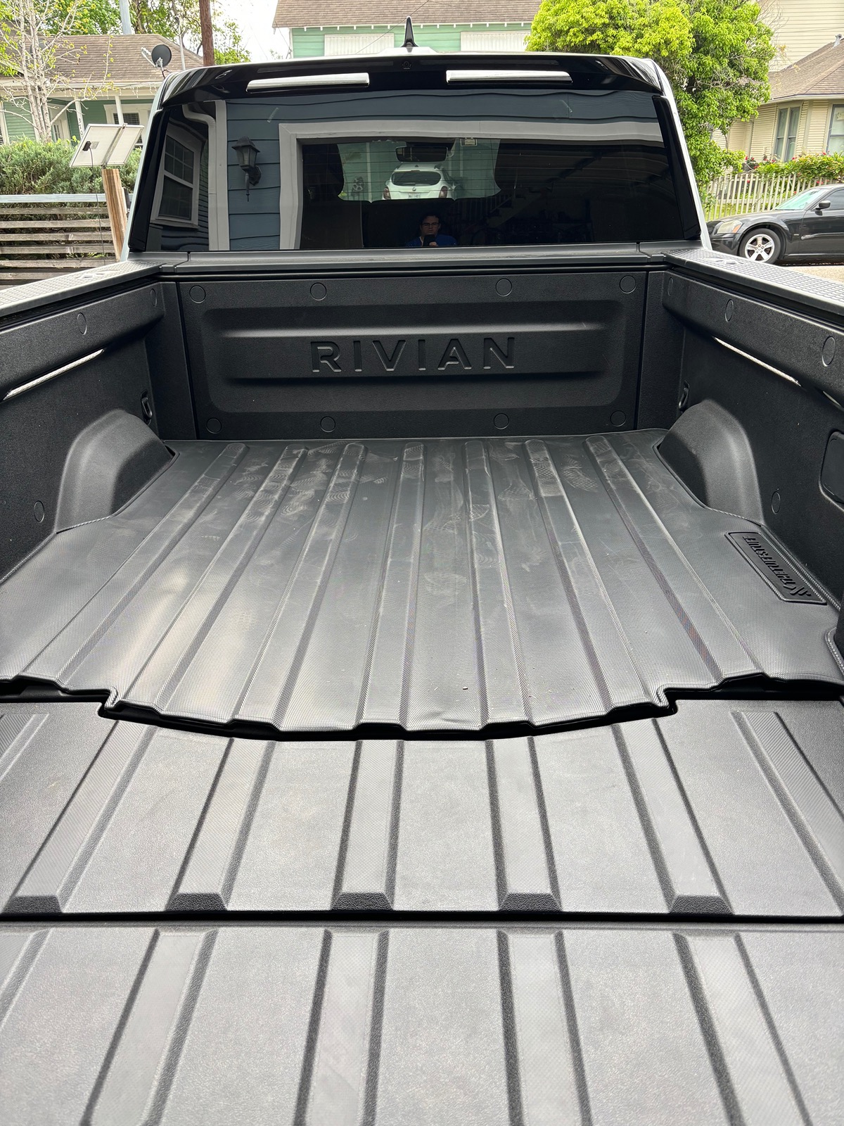 Rivian R1T R1S Tuff Shed Bed Mat installed IMG_2723