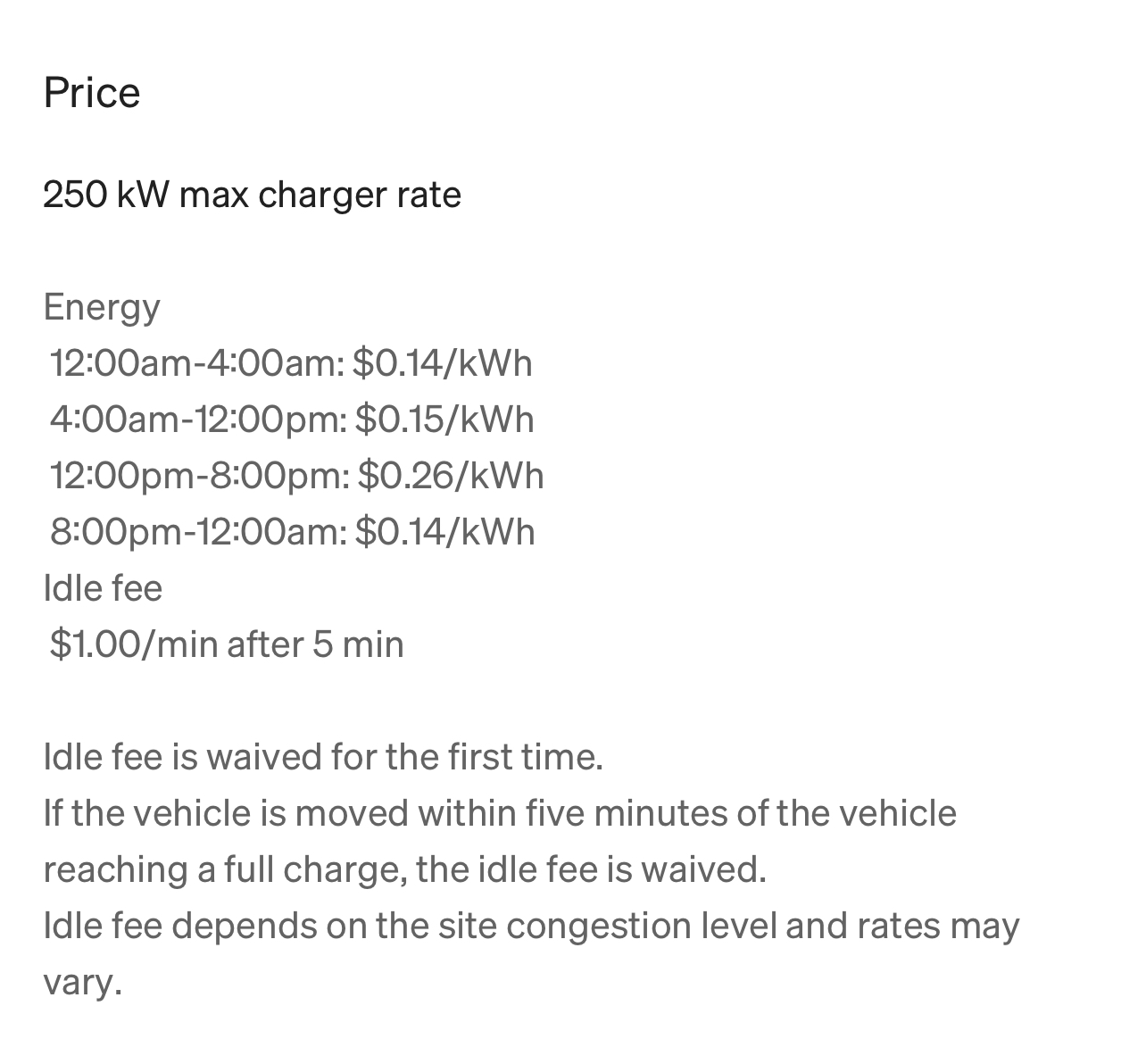 Rivian R1T R1S Supercharger pricing difference between Rivian app and Tesla app? IMG_3419