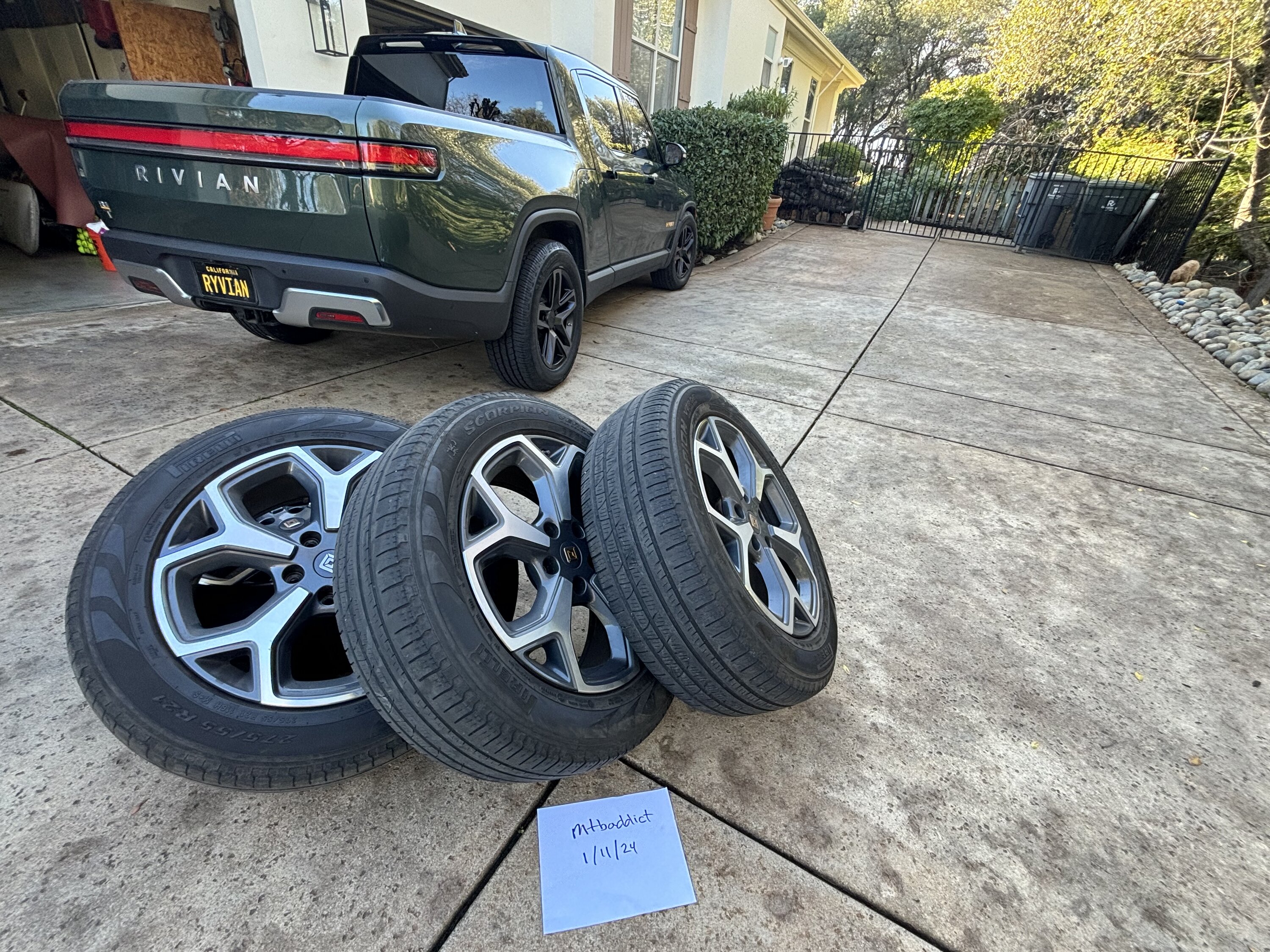 Rivian R1T R1S 3 individual 21” wheels and tires for spares $250 each - Sacramento and Foothills Area IMG_5703