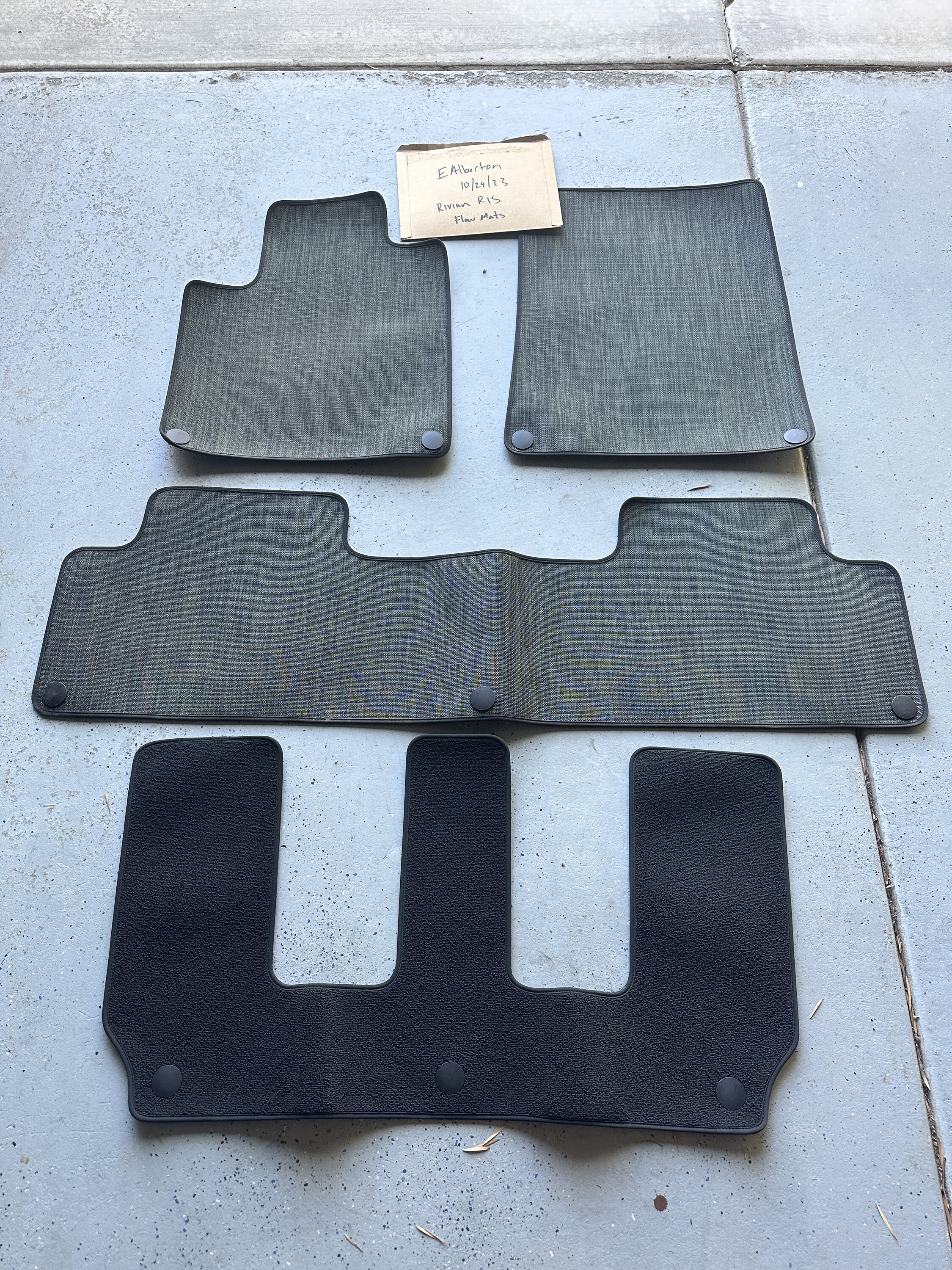 Rivian R1T R1S $50 R1S Floor Mats - New never used IMG_5771