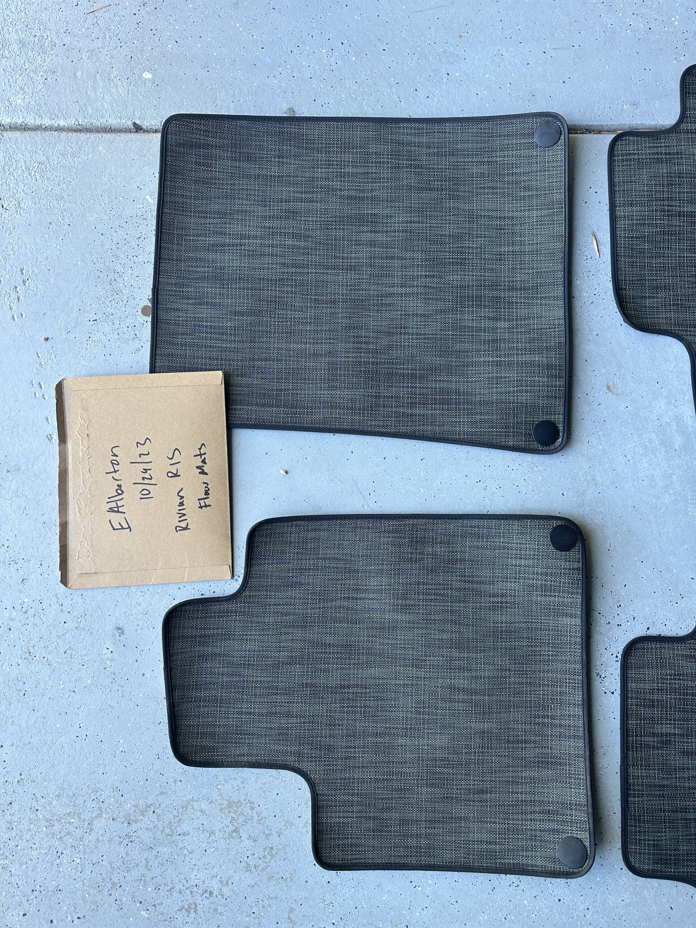 Rivian R1T R1S $50 R1S Floor Mats - New never used IMG_5772