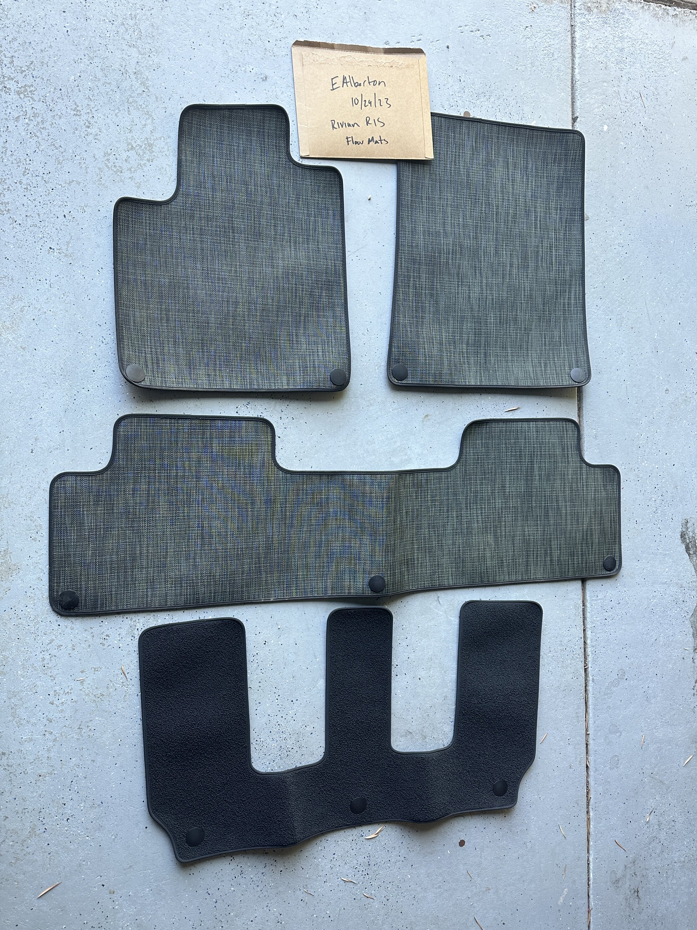 Rivian R1T R1S $50 R1S Floor Mats - New never used IMG_5773