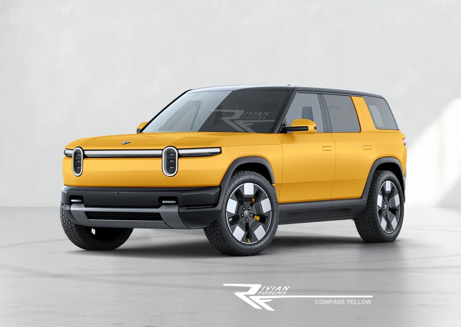 Rivian R1T R1S R2 Compass Yellow (Colors Preview) 🎨 R2-Front Compass Yelllow