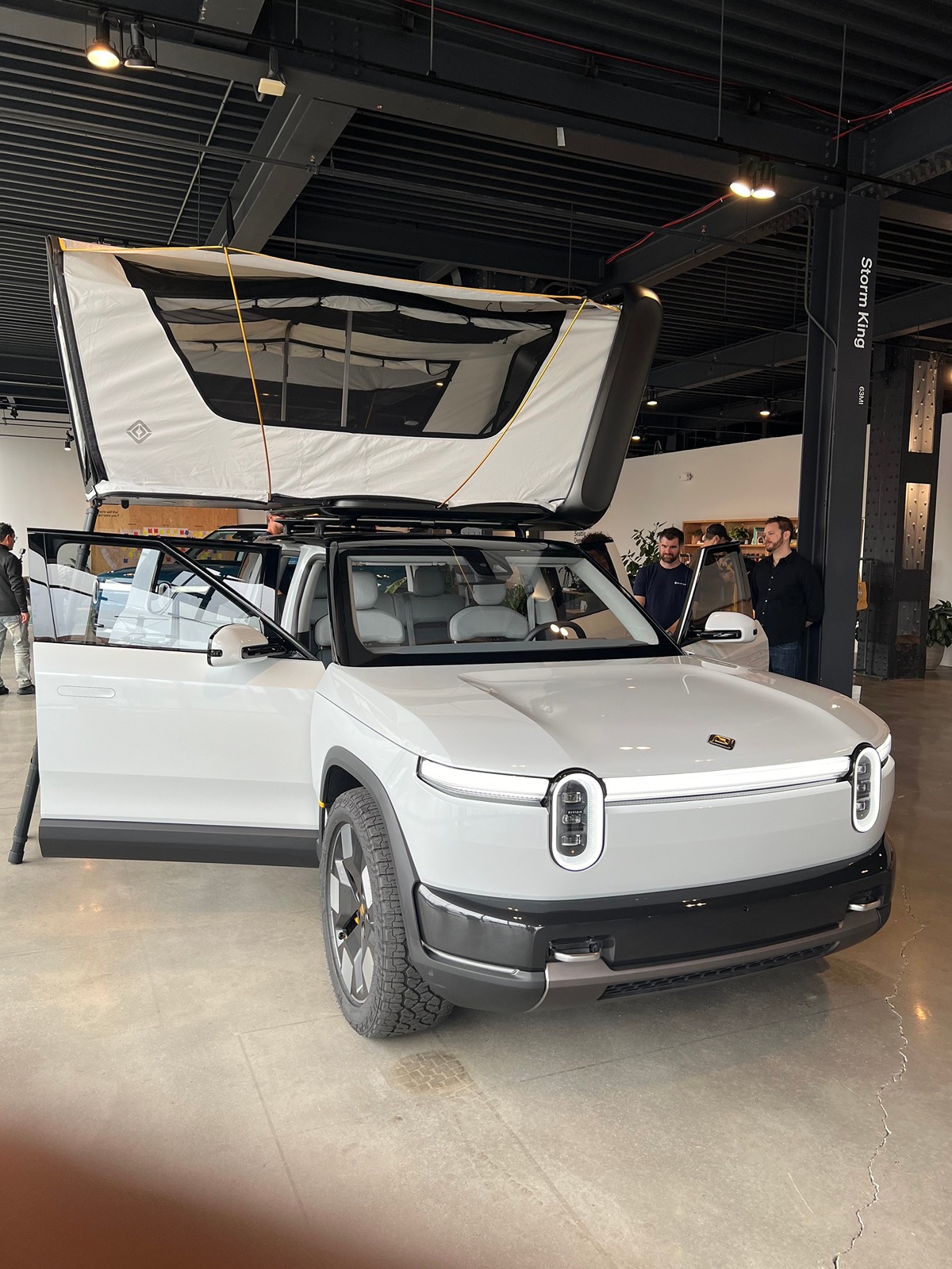 Rivian R1T R1S R2 with Treehouse Roof Top Tent RTT (from NYC showing) rivian-r2-treehouse-rooftop-tent-1