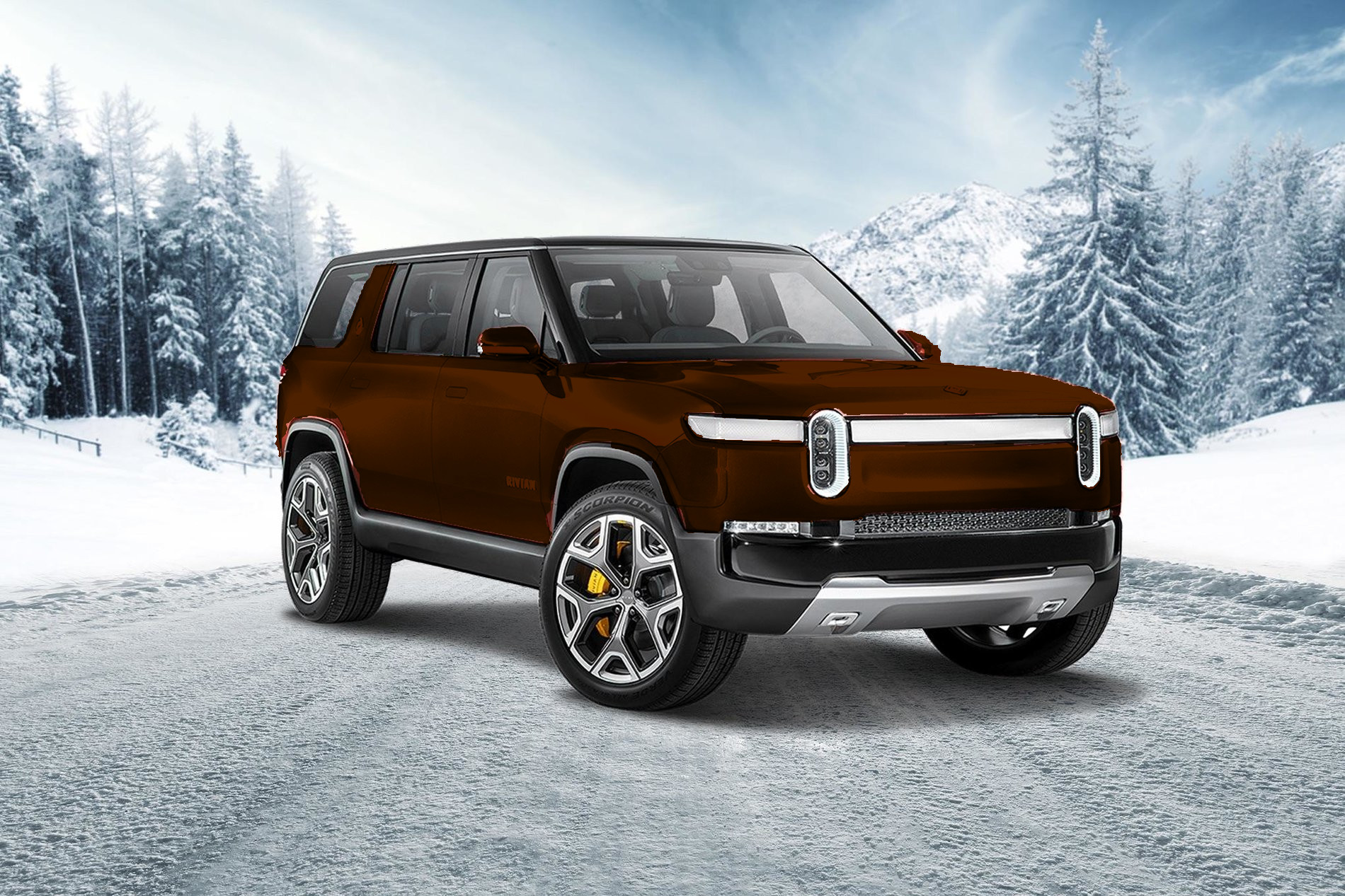 Rivian R1T R1S Unofficial color thread for R1S (with renderings) root-beer-rivian-r1s-suv