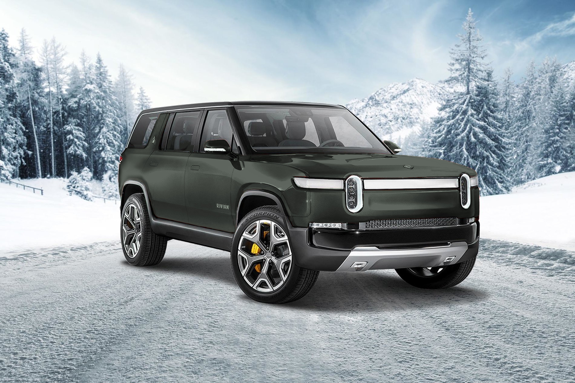 Rivian R1T R1S Unofficial color thread for R1S (with renderings) sage-gray-2-rivian-r1s-suv