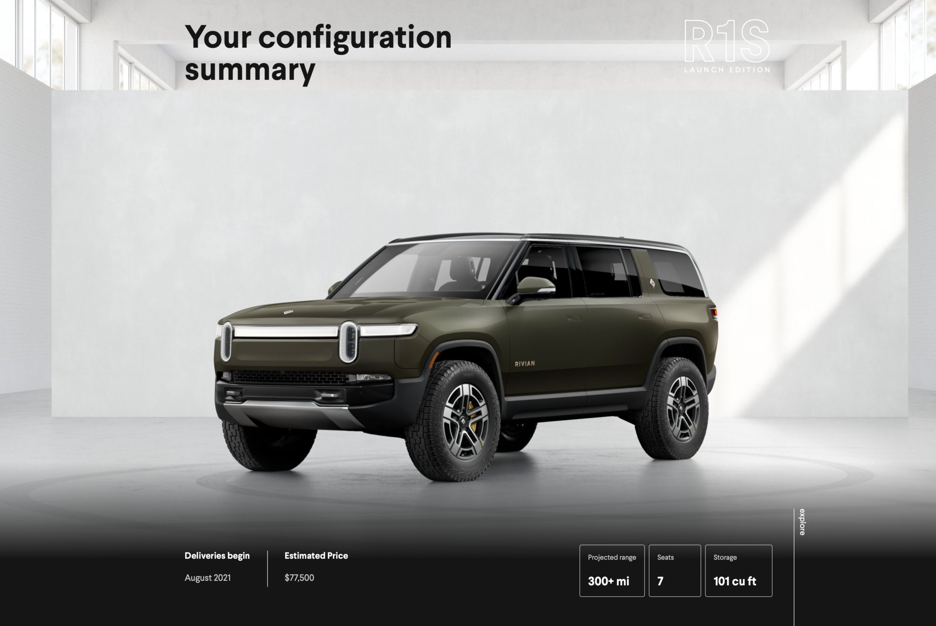 Rivian R1T R1S Rivian Configurator is Up For Reservation Holders! Share Your Build / Configuration Inside Screen Shot 2020-11-16 at 2.29.08 PM