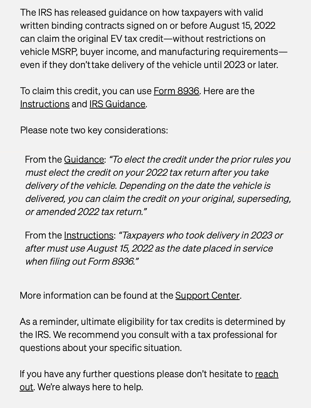 Rivian R1T R1S Rivian posts updated IRS guidance for BPA + Instructions to claim EV Tax Credit Screenshot 2023-03-08 at 2.12.27 PM
