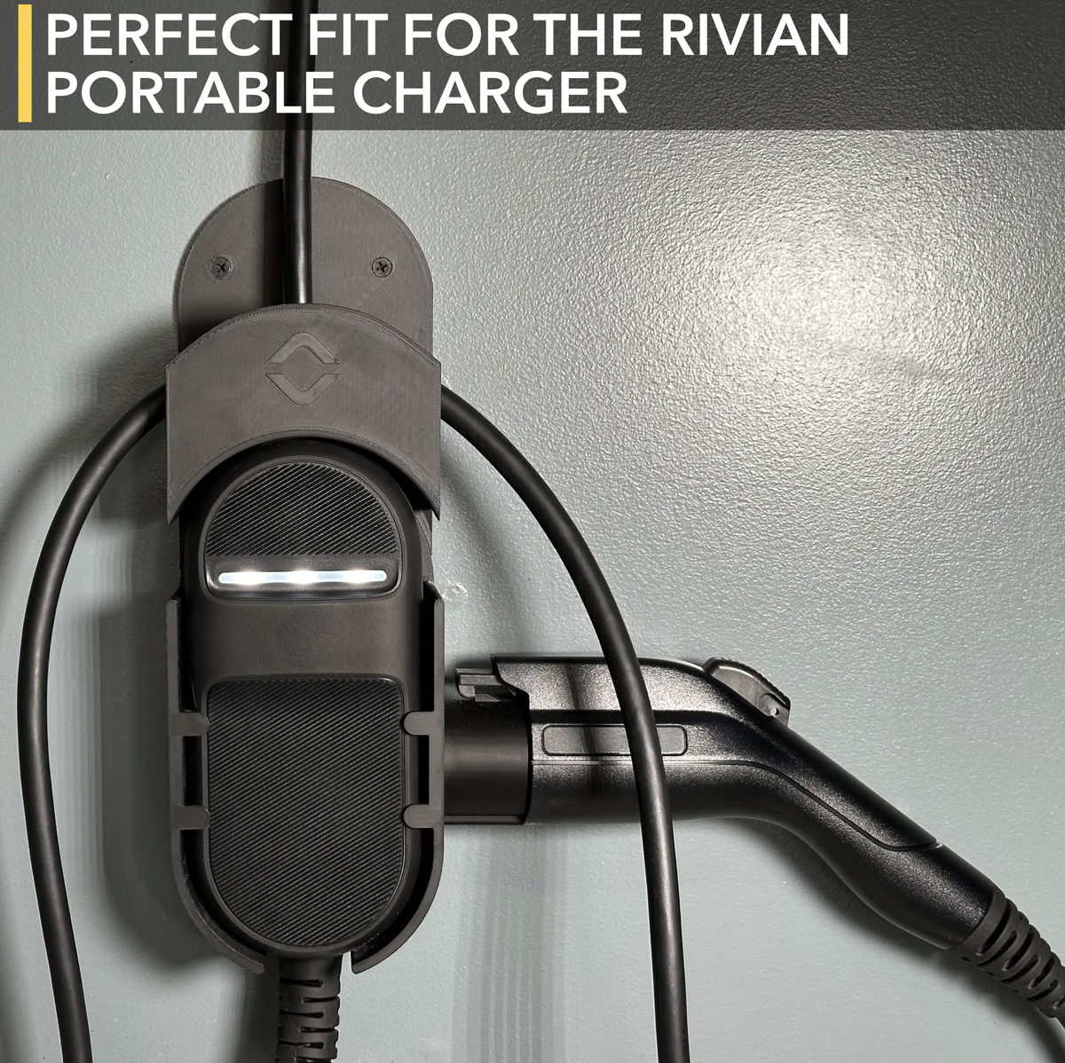 Rivian R1T R1S Portable charger wall mount with plug & cable holder, by TWRAPS Screenshot 2024-03-09 at 3.11.22 PM