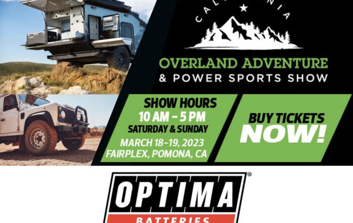 Free Tickets to 2023 California Overland Adventure & Power Sports Show (Pomona Fairplex)