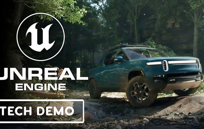 Rivian R1T used for Unreal Engine 5.2 - Next-Gen Graphics Tech Demo