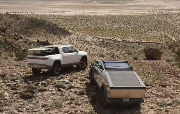 Top Gear tests an improved / updated Cybertruck off-road (vs R1T they brought along)