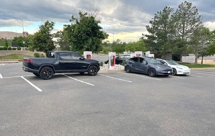 Had to try my new NACS adapter at a Tesla Supercharger