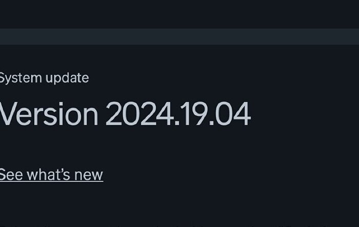 2024.19.04 software update now installing! Share your impressions & reviews