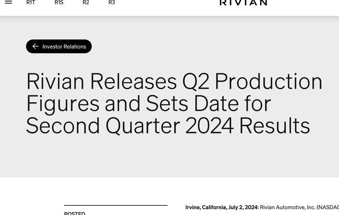 Rivian Q2 2024 Production & Delivery Numbers Announced