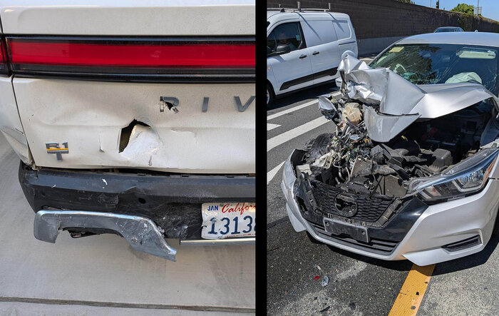 Rear Ended - Thankful for R1T Safety