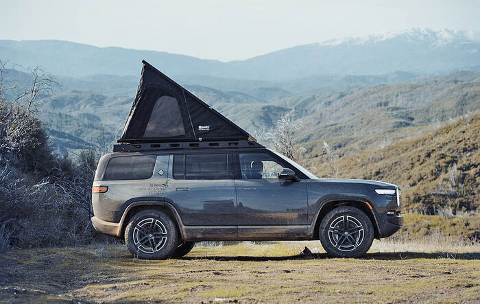 The Ultimate Rivian R1S Car Camping Guide: Mattress, iPad Mount, Projector, Storage, Racks, and More