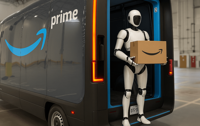 Amazon testing robots to be deployed with Rivian delivery vans
