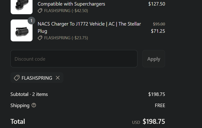 A2Z EV - 25% off FlashSale Available on Adapters / AC Extension Cords with Free Shipping.