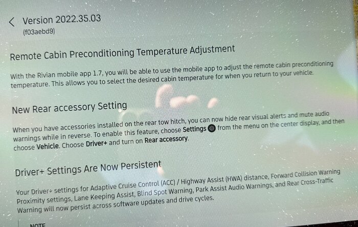 New software update 2022.35.03