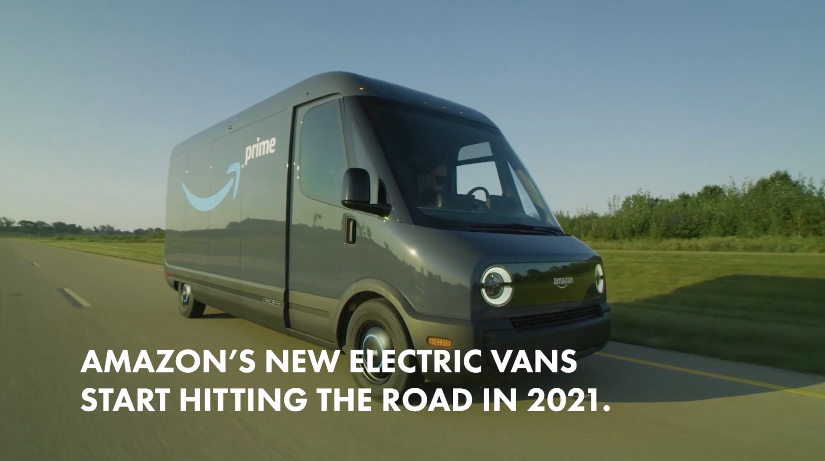 Amazon unveils its new electric delivery vans built by Rivian Rivian