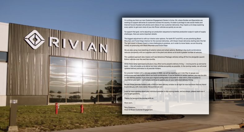 📥 New Rivian Email: Production Sequence Adjustments To Maximize ...