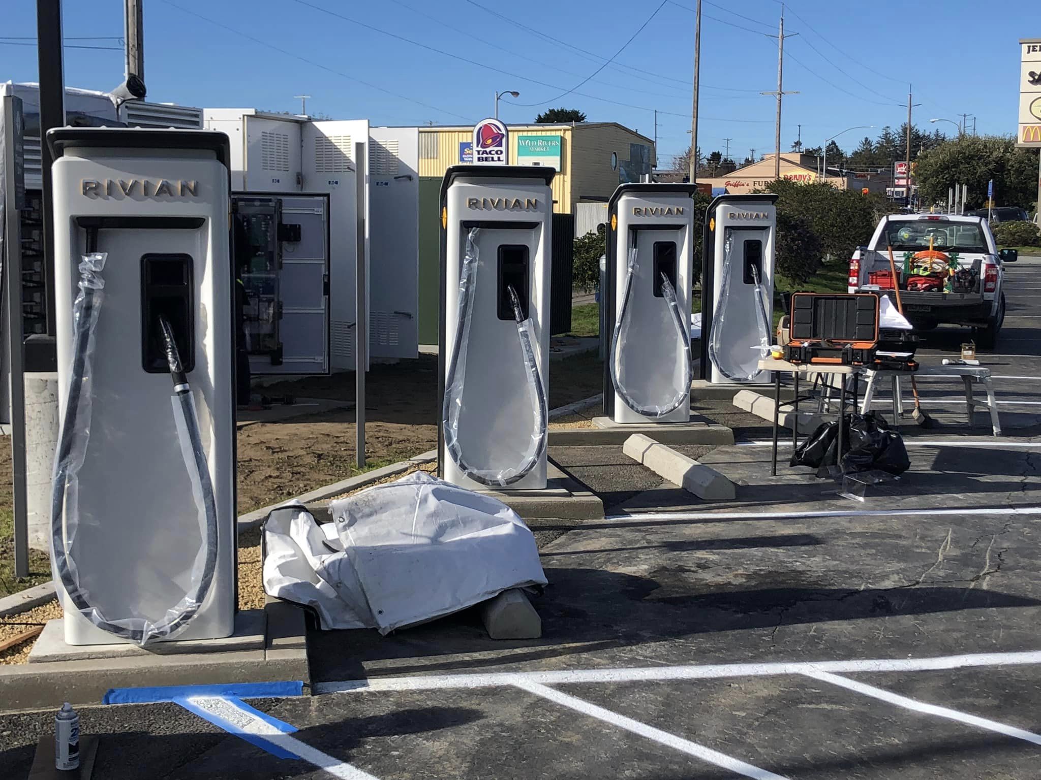 Ran Rivian Charging Stations Currently Being Installed In Crescent City Ca Rivian Forum R1t 4801