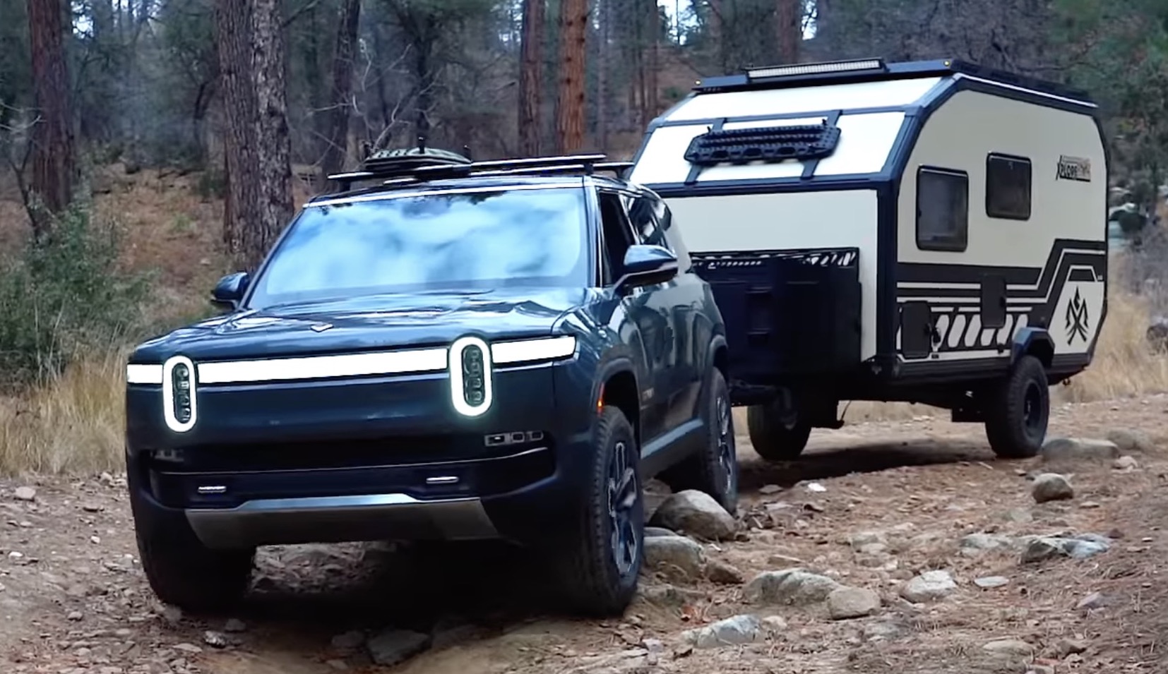 Expedition Portal Tests R1S OffRoad While Towing 5000 lbs Trailer